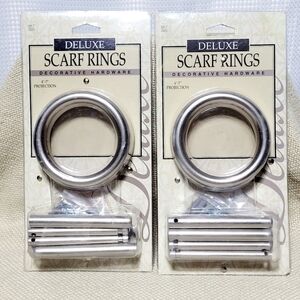 Satin Nickel Scarf Rings (set for 2 windows) New in Package